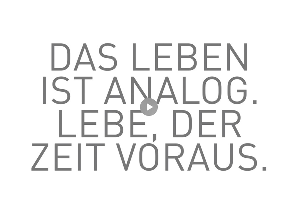 Pitch / Face-up für die TIMEPIECES der Uhrenfabrik Junghans. rejected proposal